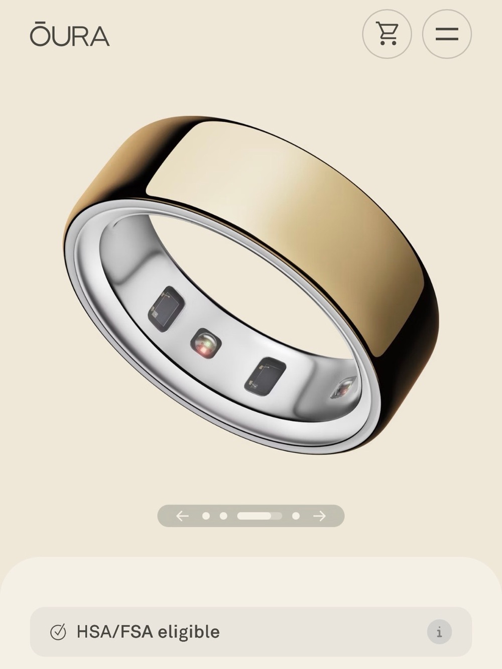 BRAND NEW! Oura Ring (Series 4: Size 8)